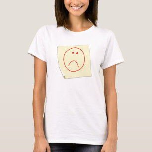 Unglücklicher Gesichts-Post-Itanmerkungs-T - Shir T-Shirt
