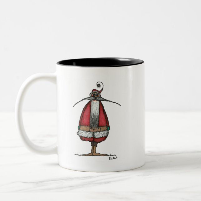 Unglücklicher Santa Zweifarbige Tasse (Links)