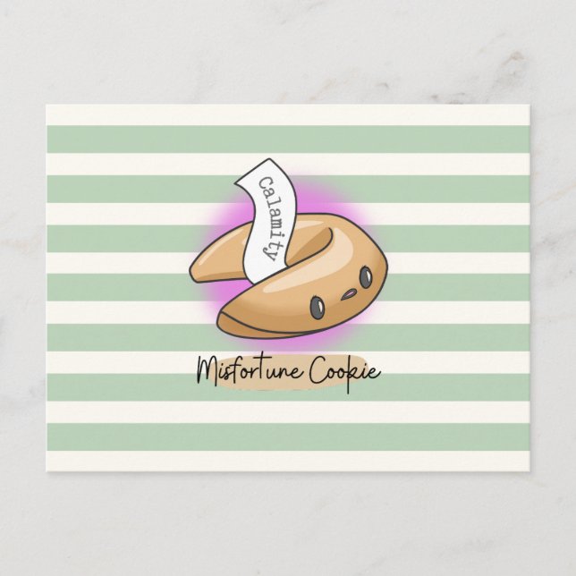 Unglückliches Cookie sagt Calamity Postcard Postkarte (Vorderseite)