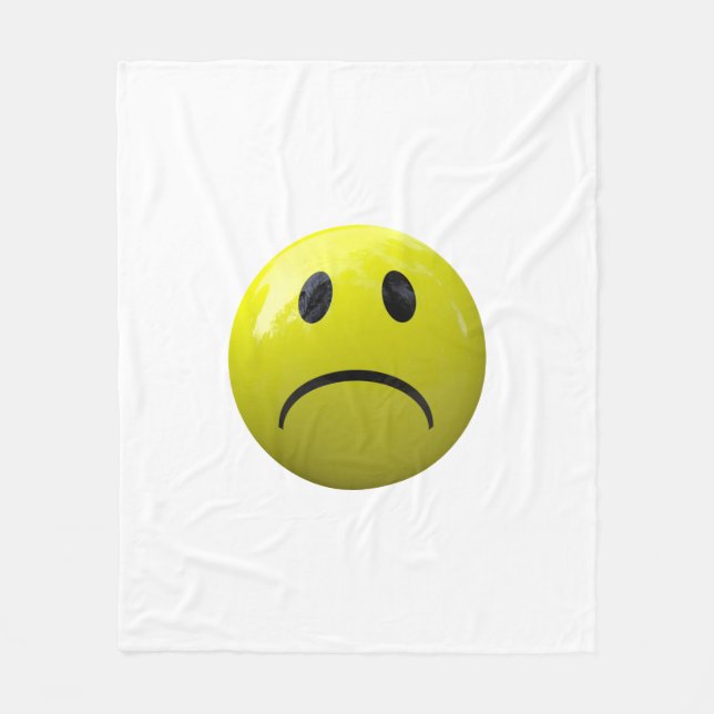 unglückliches Gesicht Emoji Decke (Vorderseite)