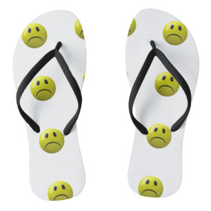 unglückliches Gesicht Emoji Sandalen Schuhe Flip F