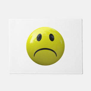 unglückliches Gesicht Emoji Türmatte Tür