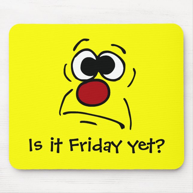 Unglückliches Gesicht Grumpey Mousepad (Vorne)