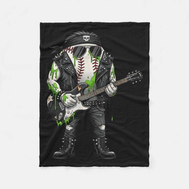Ungovernment Agencyd Rocker Baseball Es Horror Fleecedecke (Vorderseite)