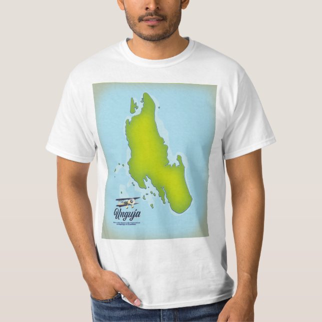 Unguja Island Reiseplan T-Shirt (Vorderseite)