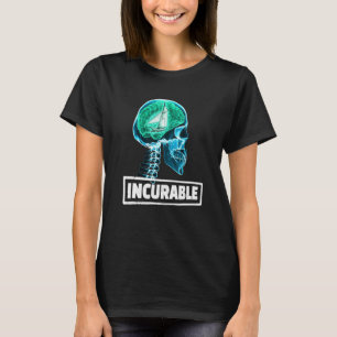 Unheilbarer Segelbootkapitän Totenkopf Röntgen Ski T-Shirt
