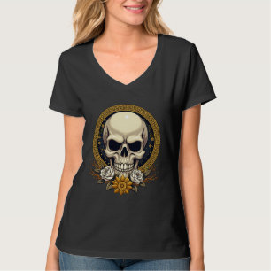 Unheilvoller Totenkopf: Eine unheimliche Fusion T-Shirt