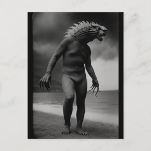 Unheimlich seltsames MonsterHalloween Postkarte