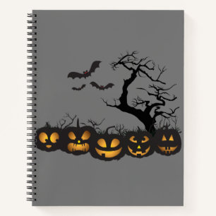 Unheimliche Eleganz: Halloween anpassbare Spirale Notizbuch