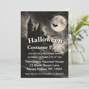 Unheimliche Geisterhaus-Halloween-Party Einladung