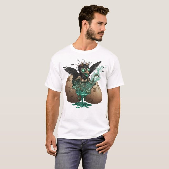 Unheimliche Krähenkunst  T-Shirt (Vorne ganz)