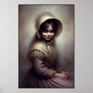 Unheimliche viktorianische Ära Mädchenwand Poster