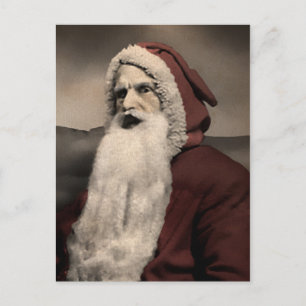 Unheimliche Vintage-Weihnachtsmann-Postkarte Postkarte