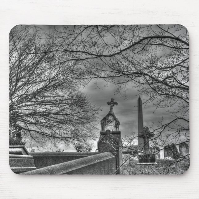 unheimlicher Friedhof Mousepad (Vorne)