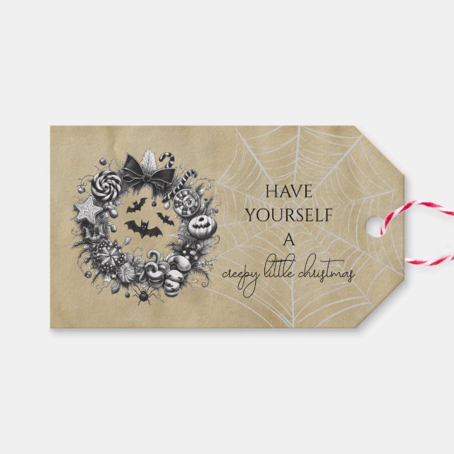 Unheimlicher Kranz Geschenkanhänger (Vorderseite (Horizontal))