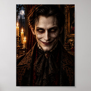 Unheimlicher viktorianischer Horror Lächelnder Man Poster