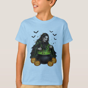 Unheimliches Halloween-Festmahl: Böse kochende Hex T-Shirt