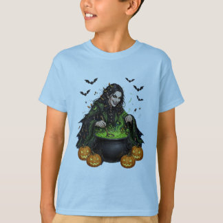 Unheimliches Halloween-Festmahl: Böse kochende Hex T-Shirt