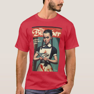 Unheimliches Mädchen mit Messer 1960er Horror-Comi T-Shirt