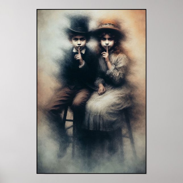 Unheimliches viktorianisches Bruder-und-Schwester- Poster (Vorne)