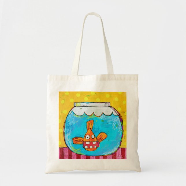 Unhinged Goldfish-Taschen-Tasche Tragetasche (Vorne)