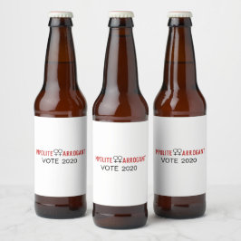 Unhöfliche arrogante Frauen wählen Frauensymbol 20 Bierflaschenetikett