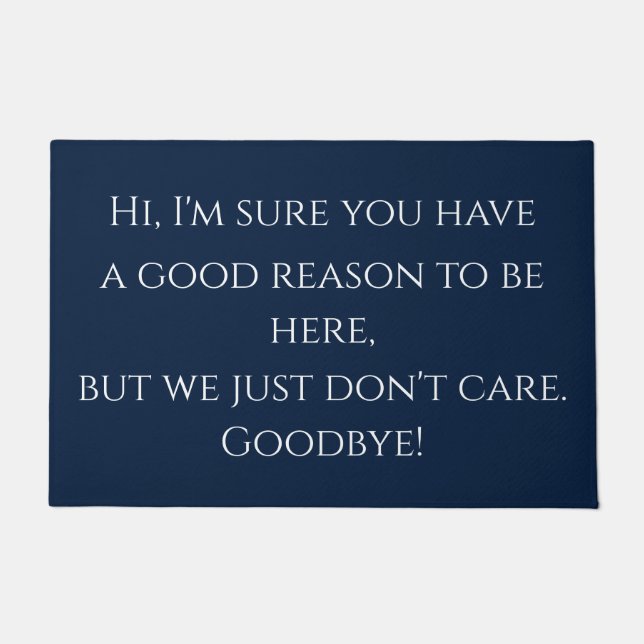 Unhöflicher Gruß lustig Fußmatte (Vorderseite)