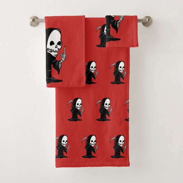 Unhöflicher Sensenmann Badhandtuch Set (Insitu)