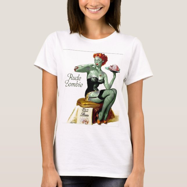 Unhöflicher Zombie "der erste Biss " T-Shirt (Vorderseite)