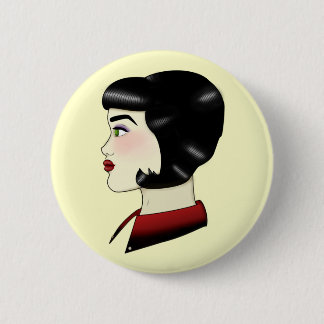 Unhöfliches Mädchen-traditionelles Button
