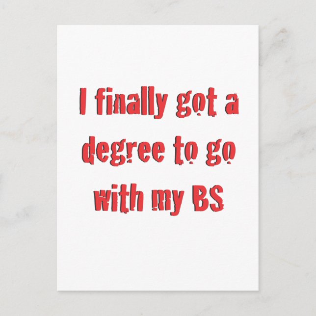 Uni-Abschluss Ankündigungspostkarte (Vorderseite)