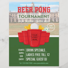 Uni Beer Pong Turnier hinzufügen Logo und Foto Flyer
