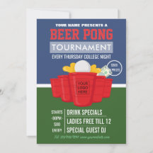 Uni Beer Pong Turnier hinzufügen Logo-Werbung