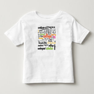 Uni Bildung Word Cloud-Muster Kleinkind T-shirt