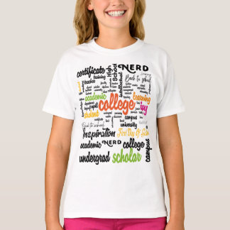 Uni Bildung Word Cloud-Muster T-Shirt