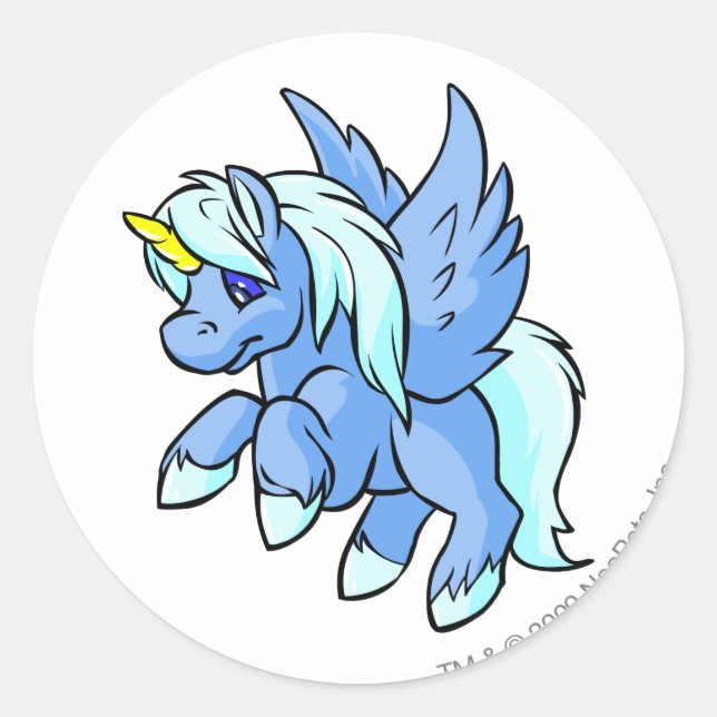 Uni Blue Runder Aufkleber (Vorderseite)