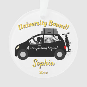 Uni Bound Girl Yellow Acrylic Ornament