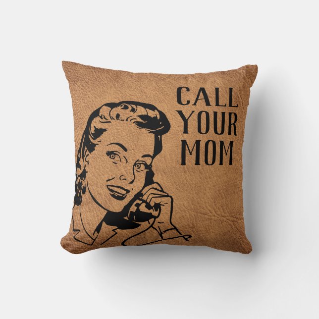 Uni "Call Your Mama" Dorm Decor Abschluss Geschenk Kissen (Vorderseite)