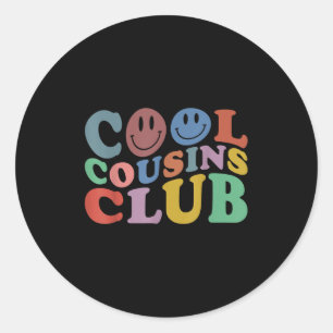 Uni Cool Cousins Club, Funny Cousin Crew Kinder Ju Runder Aufkleber