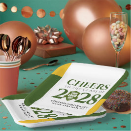 Uni der Green Gold School Abschluss Pappteller