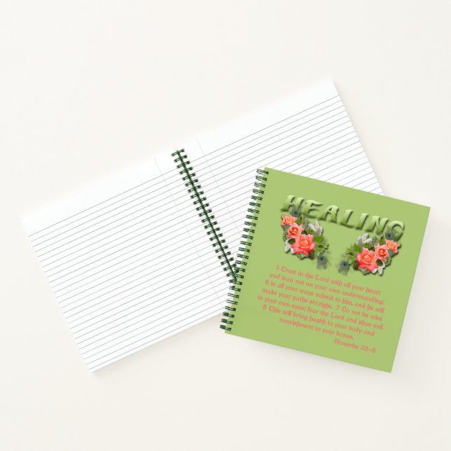 Uni der heilenden Verse Notizbuch (Innenseite)