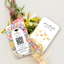 Uni der hübschen Wildblume Abschluss Visitenkarte