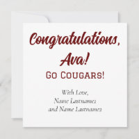 Uni der Personalisierten Geschenkkarte Charleston