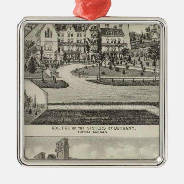Uni der Schwestern von Bethany Silbernes Ornament (Vorne)