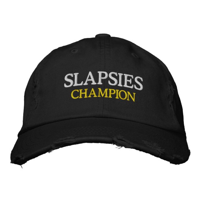 Uni Drink Games SLAPSIES CHAMP Bestickte Baseballkappe (Vorderseite)