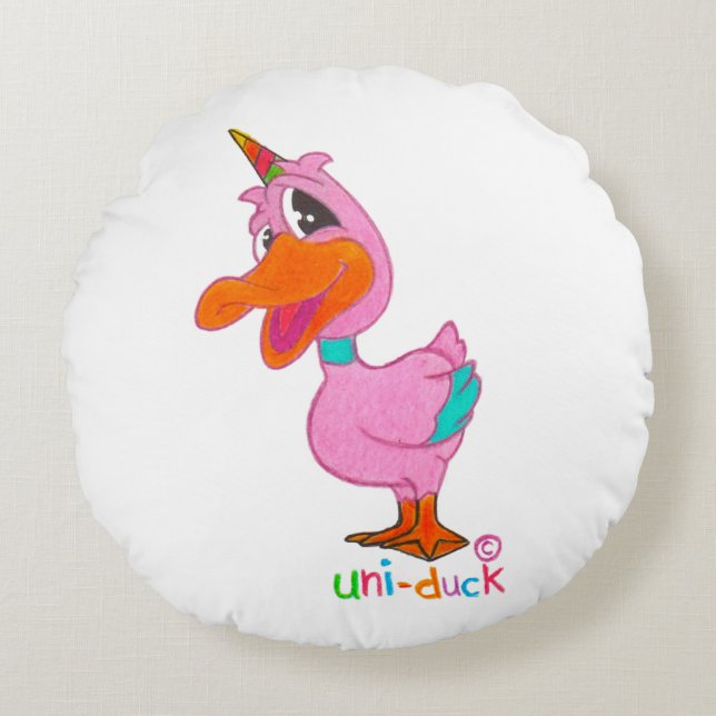Uni Duck Pillow Rundes Kissen (Vorderseite)