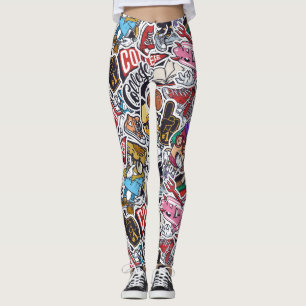 Uni Dynamic Art Urban Graffiti-Muster Leggings