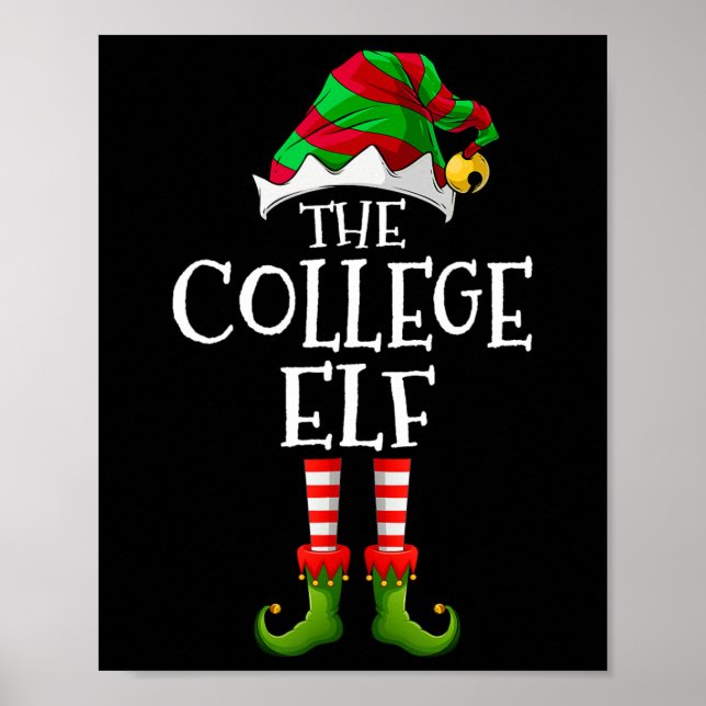 Uni Elf Fun Matching Pajama Group Christmas Wo Poster (Vorne)