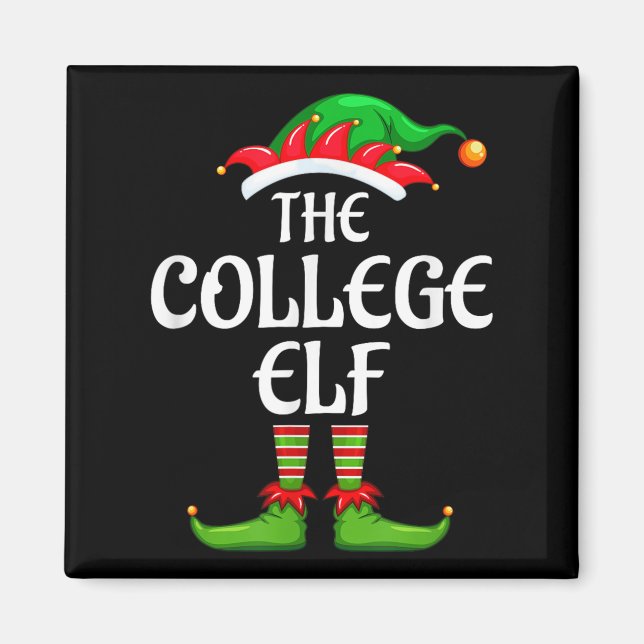 Uni Elf Matching Familiengruppe Weihnachts-Party Magnet (Vorne)