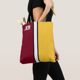 Uni-Farben-Maroon und Gold-Monogramm
